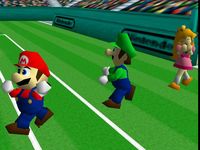 une photo d'Ã©cran de Mario Tennis sur Nintendo 64